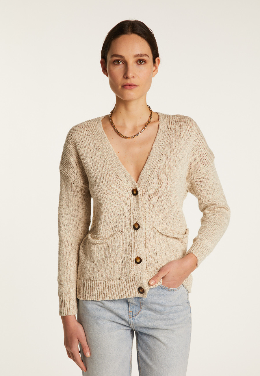 Cardigan en coton et lin - Naïs