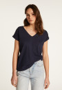 Baumwoll-T-Shirt mit V-Ausschnitt  Dasha