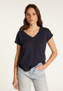 Baumwoll-T-Shirt mit V-Ausschnitt  Dasha