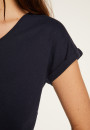 Baumwoll-T-Shirt mit V-Ausschnitt  Dasha