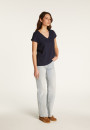 Baumwoll-T-Shirt mit V-Ausschnitt  Dasha