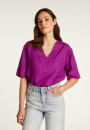 Leinen-T-Shirt mit V-Ausschnitt  Emma