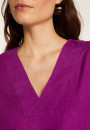 Leinen-T-Shirt mit V-Ausschnitt  Emma