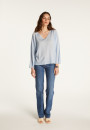 Pullover mit V-Ausschnitt aus leichtem Garn  Delly