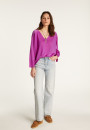 Pullover mit V-Ausschnitt aus leichtem Garn  Delly