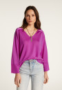 Pullover mit V-Ausschnitt aus leichtem Garn  Delly
