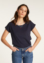 Baumwoll-T-Shirt mit U-Boot-Ausschnitt  Divine