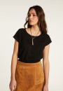 Baumwoll-T-Shirt mit U-Boot-Ausschnitt  Divine