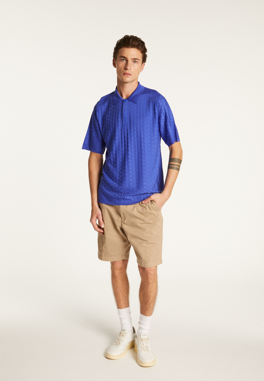 Poloshirt aus leichtem Garn Matt Poloshirt aus leichtem Garn Matt