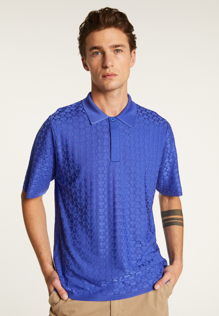 Poloshirt aus leichtem Garn Matt Poloshirt aus leichtem Garn Matt