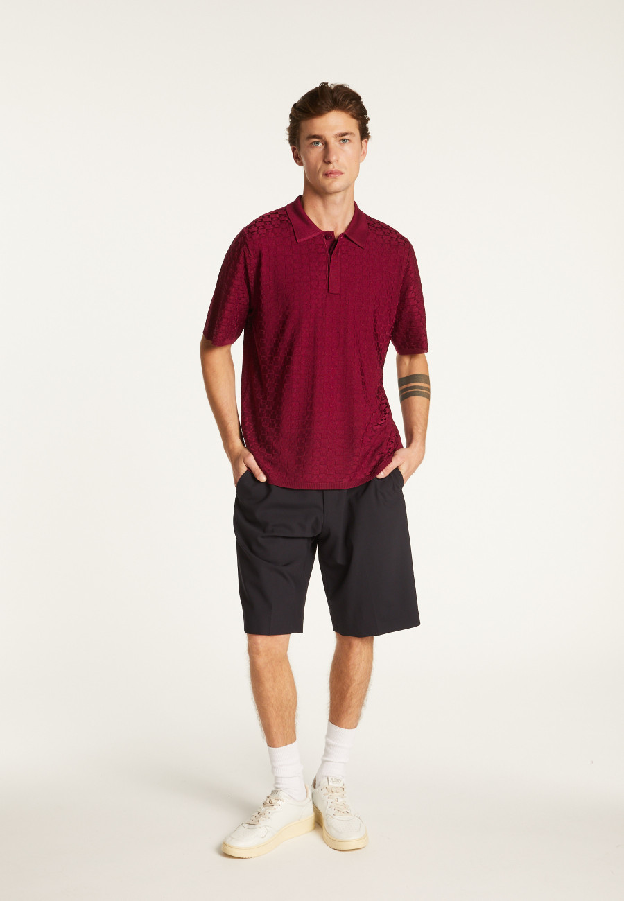 Poloshirt aus leichtem Garn  Matt