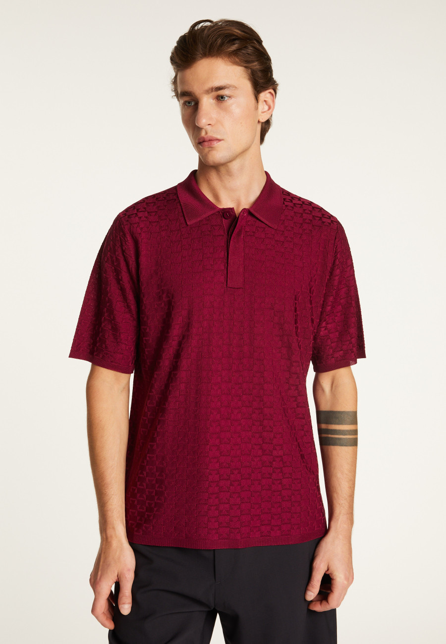 Poloshirt aus leichtem Garn  Matt