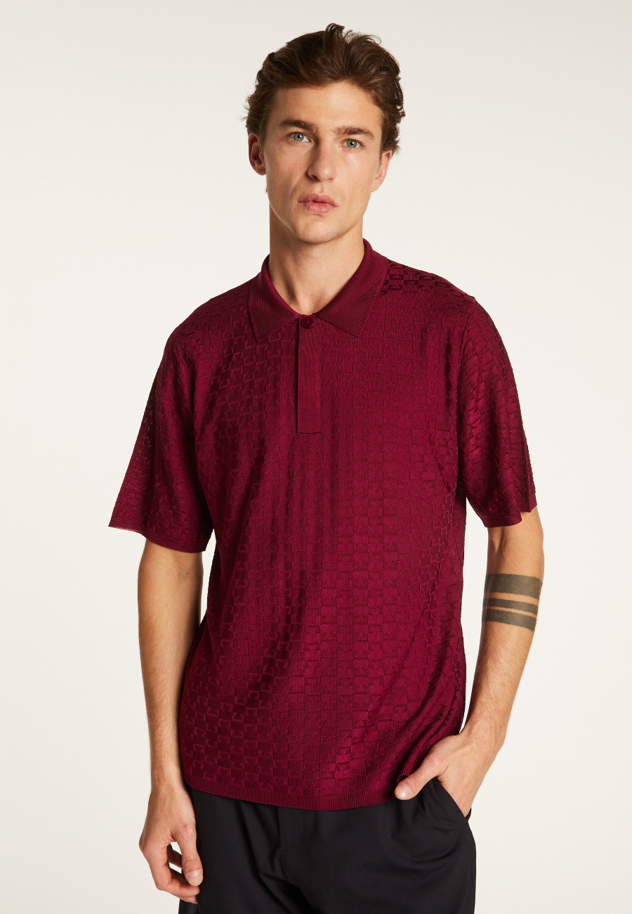 Poloshirt aus leichtem Garn  Matt