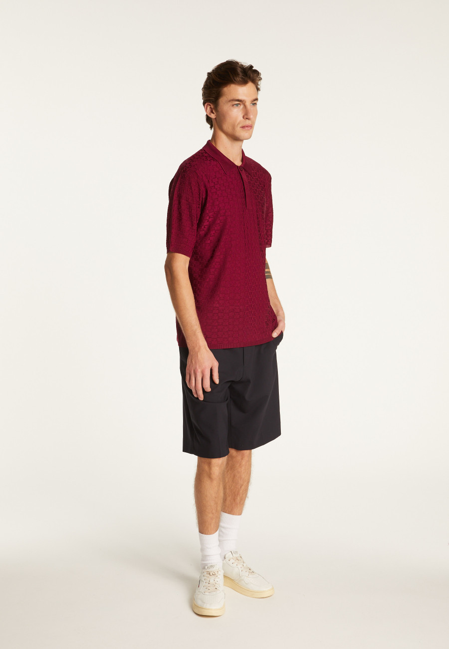 Poloshirt aus leichtem Garn  Matt