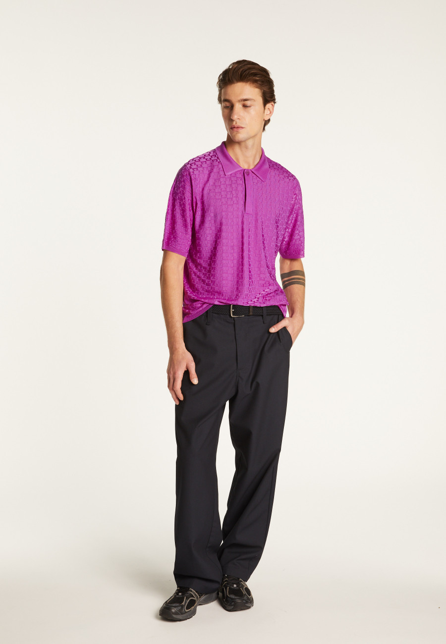 Poloshirt aus leichtem Garn  Matt