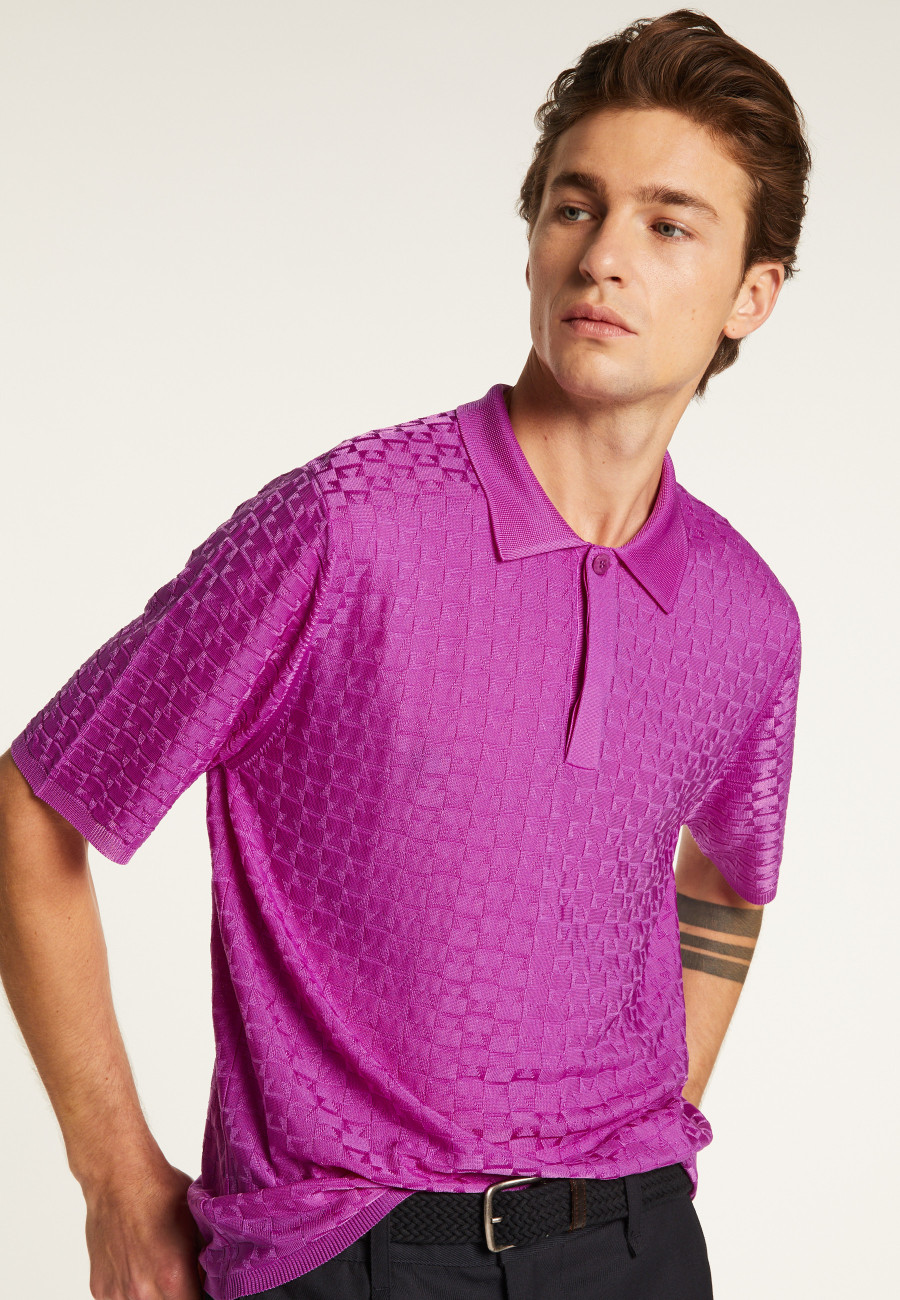 Poloshirt aus leichtem Garn  Matt