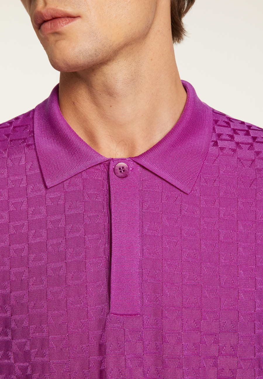 Poloshirt aus leichtem Garn  Matt
