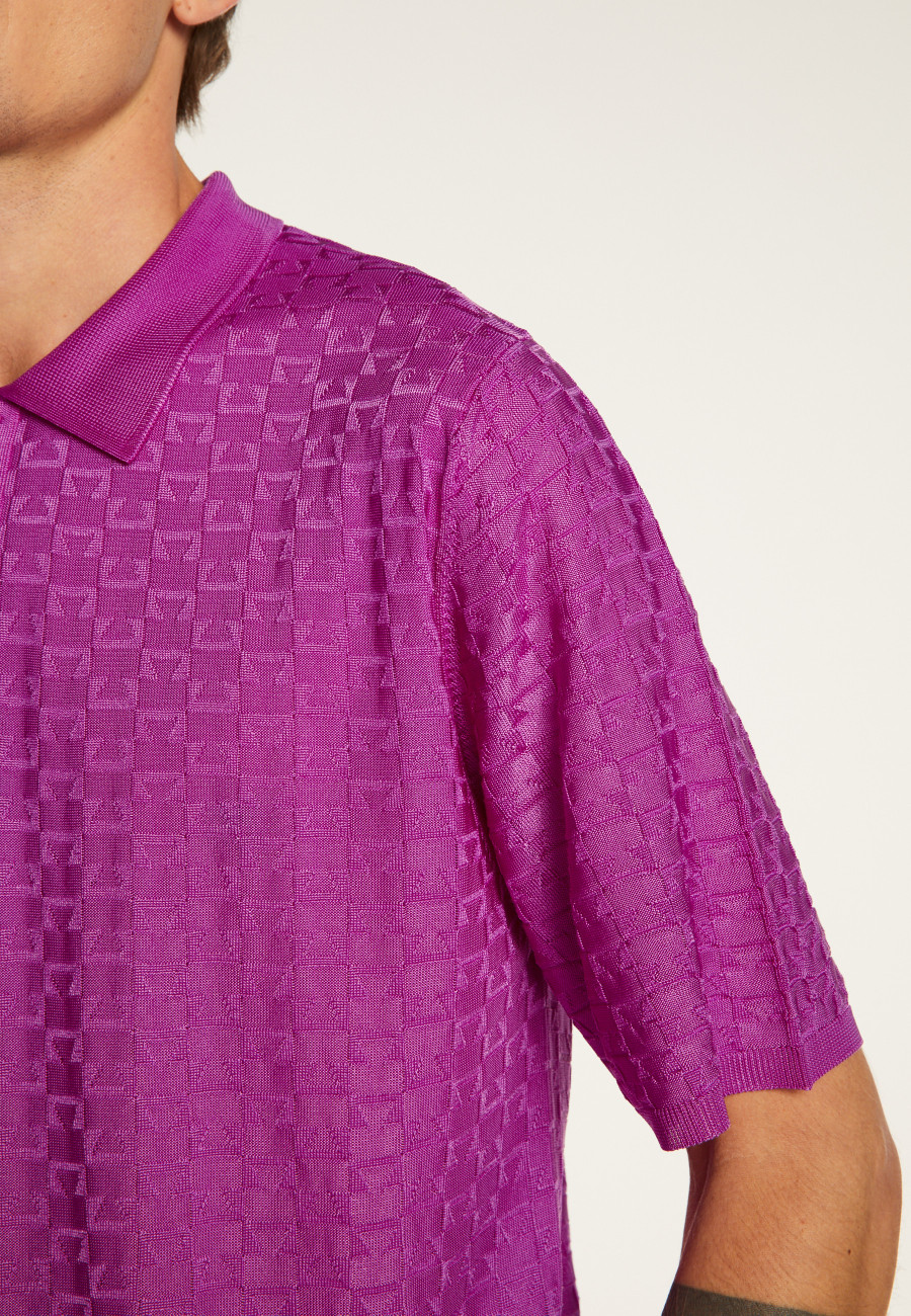 Poloshirt aus leichtem Garn  Matt