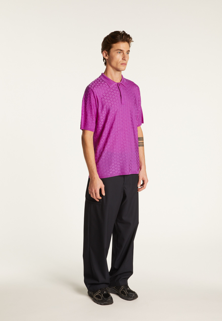 Poloshirt aus leichtem Garn  Matt