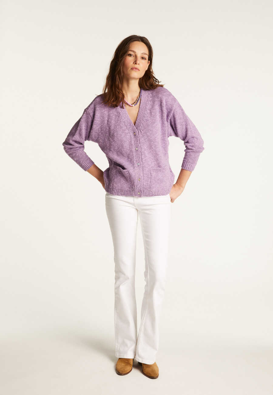 Strickjacke aus Baumwolle und Leinen - Thais