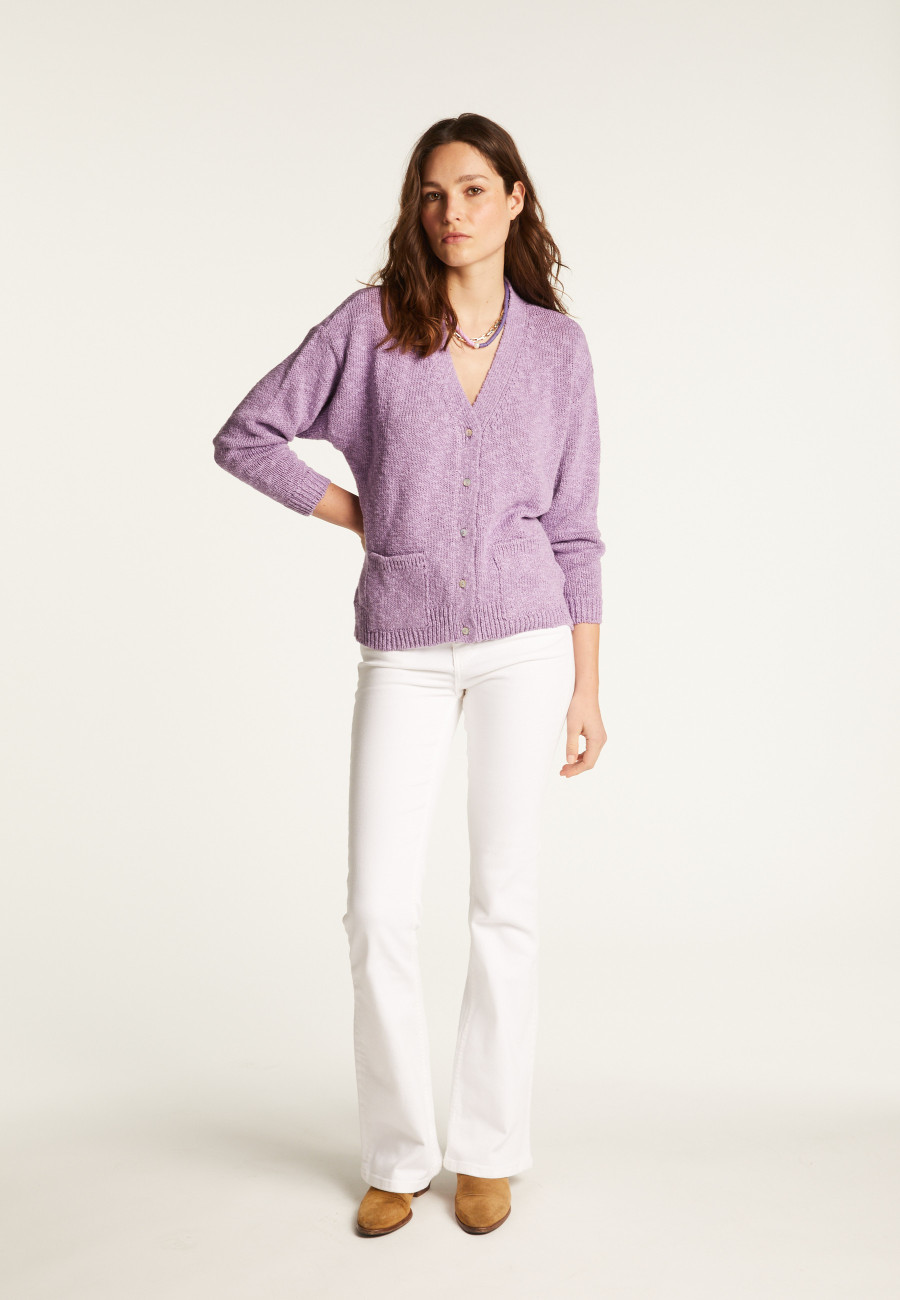 Strickjacke aus Baumwolle und Leinen - Thais