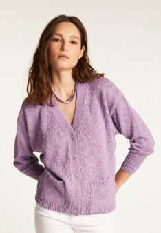 Strickjacke aus Baumwolle und Leinen - Thais