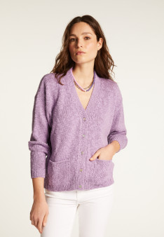 Strickjacke aus Baumwolle und Leinen - Thais