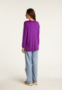Weit geschnittener Pullover mit V-Ausschnitt und Taschen aus Merinowolle - Albertine