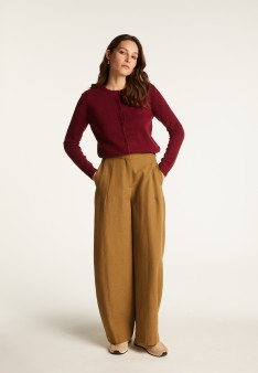 Cardigan en cachemire col rond boutonné dans le dos - Adelys