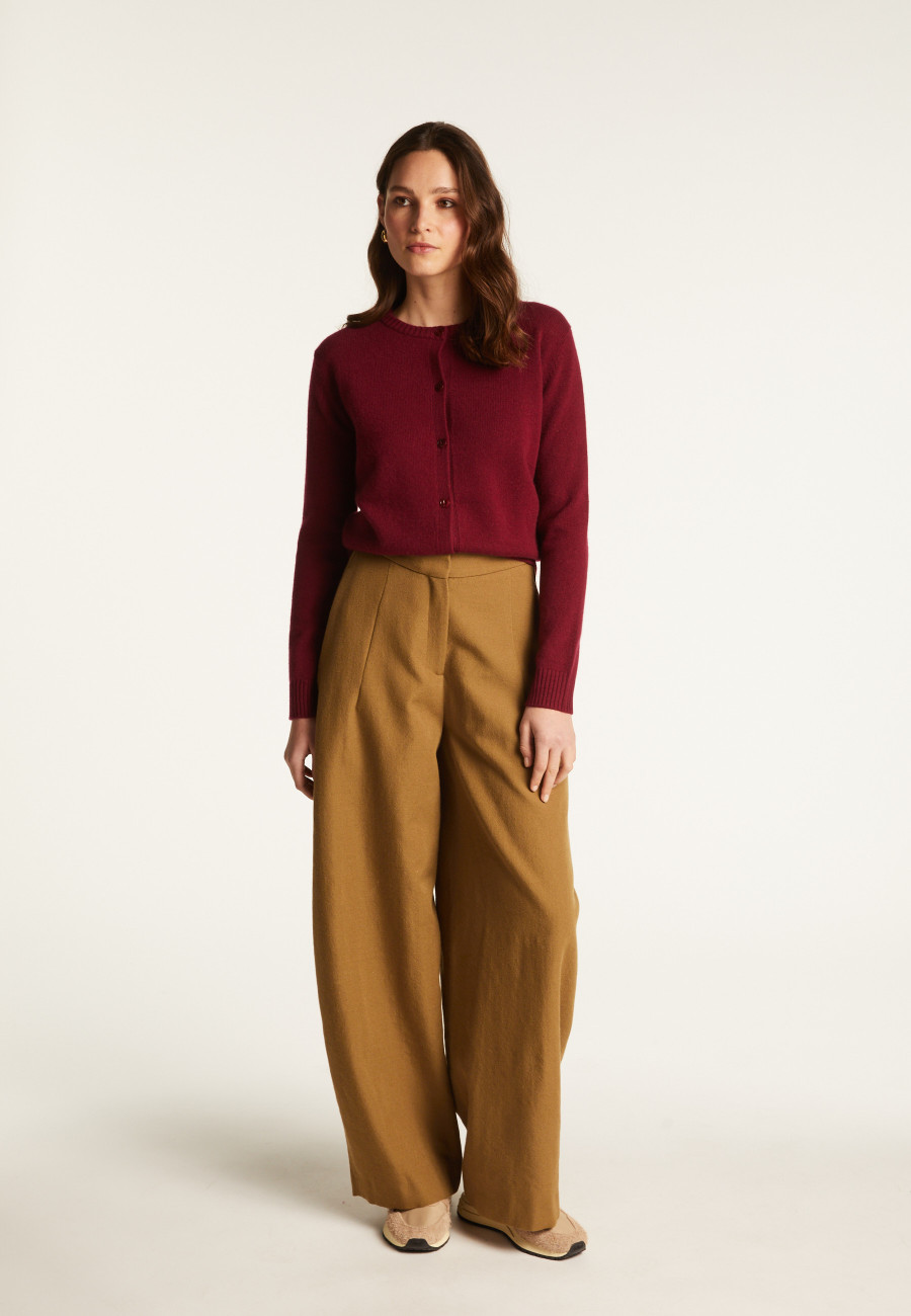 Cardigan en cachemire col rond boutonné dans le dos - Adelys