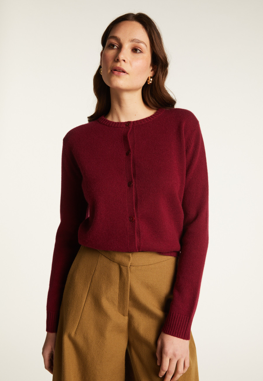 Cardigan en cachemire col rond boutonné dans le dos - Adelys