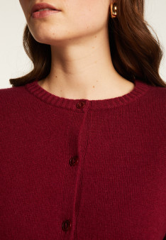 Cardigan en cachemire col rond boutonné dans le dos - Adelys
