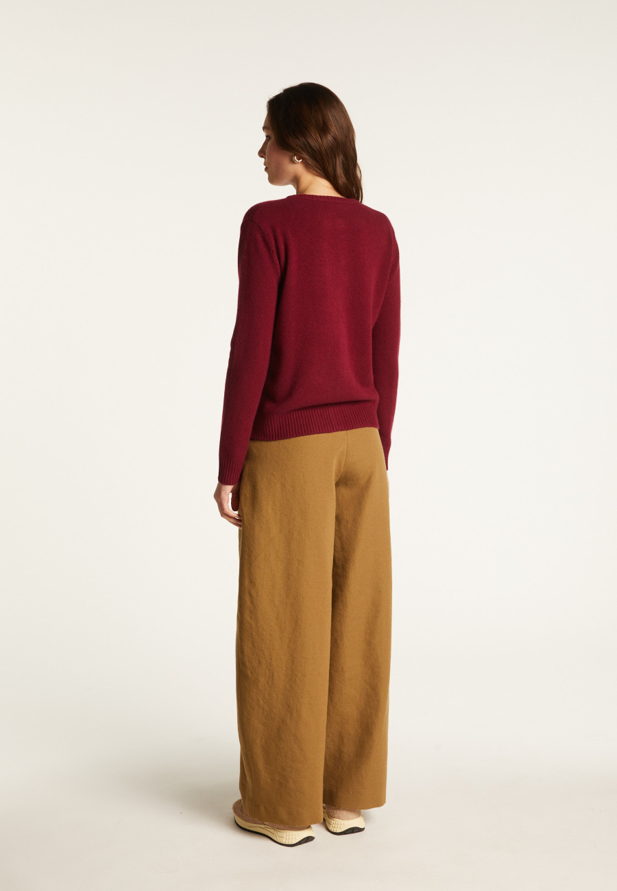 Cardigan en cachemire col rond boutonné dans le dos - Adelys