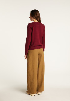 Cardigan en cachemire col rond boutonné dans le dos - Adelys