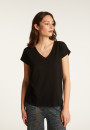 Baumwoll-T-Shirt mit V-Ausschnitt  Dasha