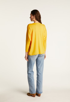 Pullover mit Fledermausärmeln aus Merinowolle - Boxe