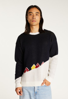 Grafischer Pullover aus Merinowolle - Stanley