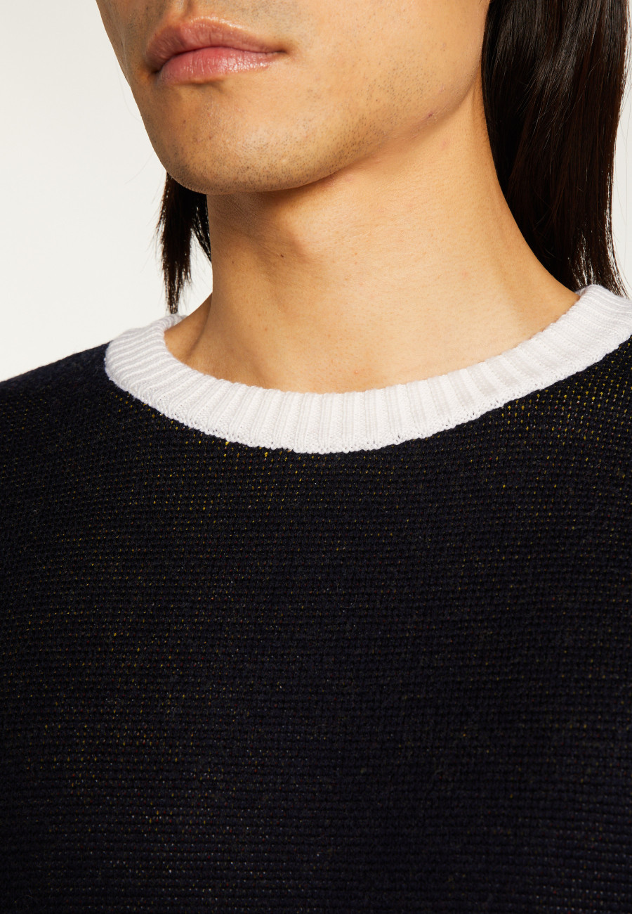 Grafischer Pullover aus Merinowolle - Stanley