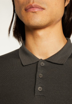 Pull col polo en laine mérinos - Eni