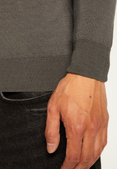 Pull col polo en laine mérinos - Eni
