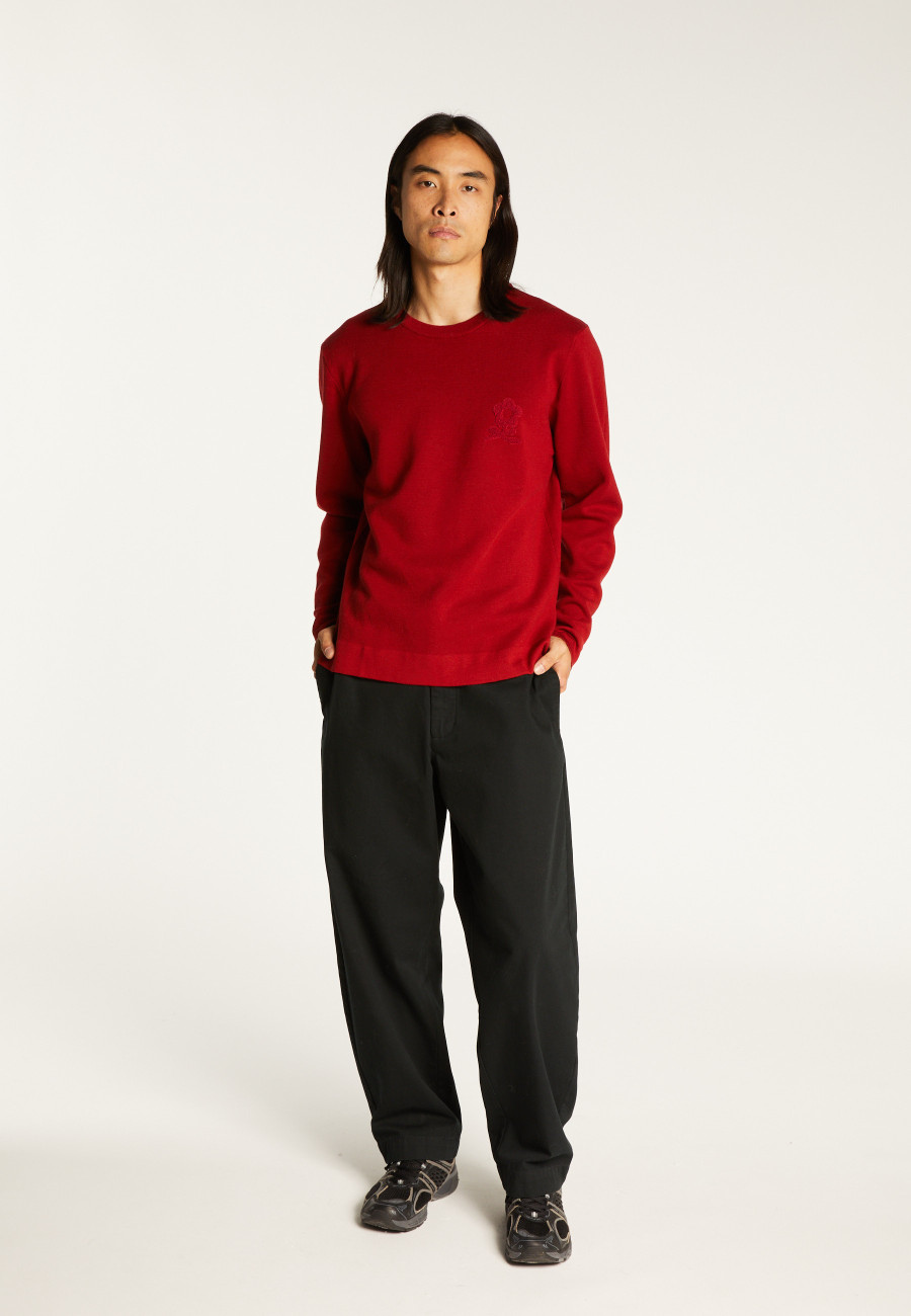 Pullover aus Merinowolle mit Logo - Santi