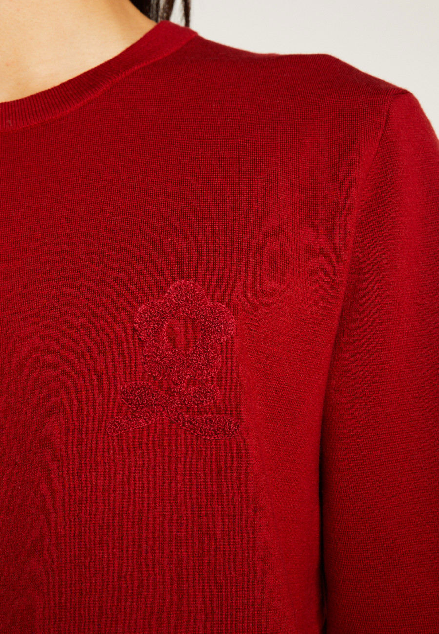 Pullover aus Merinowolle mit Logo - Santi