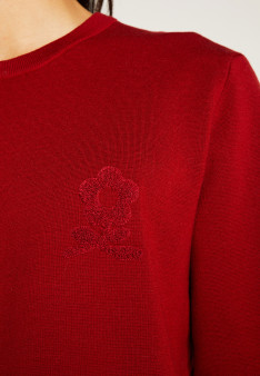 Pullover aus Merinowolle mit Logo - Santi