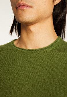 Kaschmirpullover mit Rundhalsausschnitt und gerollten Abschlüssen - Ernest