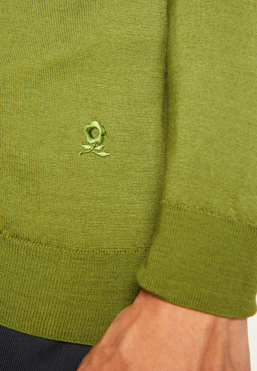 Weste mit Reißverschluss und Logo aus Merinowolle - Estian