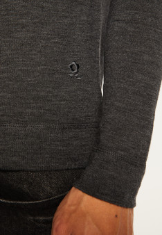 Pullover aus Merinowolle mit Rundhalsausschnitt und gerollten Abschlüssen - Rythme
