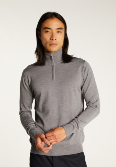 Pullover mit Trucker-Ausschnitt und Logo aus Merinowolle - Ryan