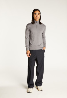 Pullover mit Trucker-Ausschnitt und Logo aus Merinowolle - Ryan
