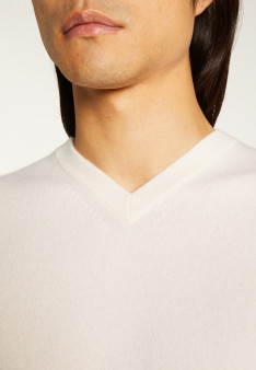 Kaschmirpullover mit V-Ausschnitt - Evann