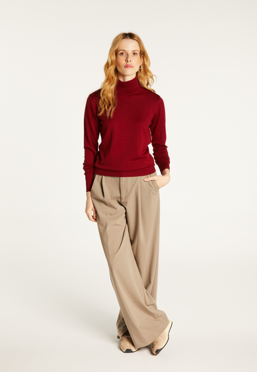 Pull col roulé en laine mérinos - Beha